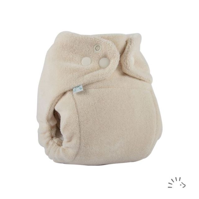 Cotton fitted cloth diaper (nappy), one size