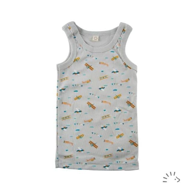 Baby ribbed cotton tank top undershirt (vest)