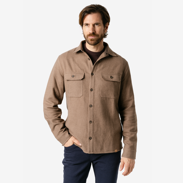 Men's cotton flannel overshirt