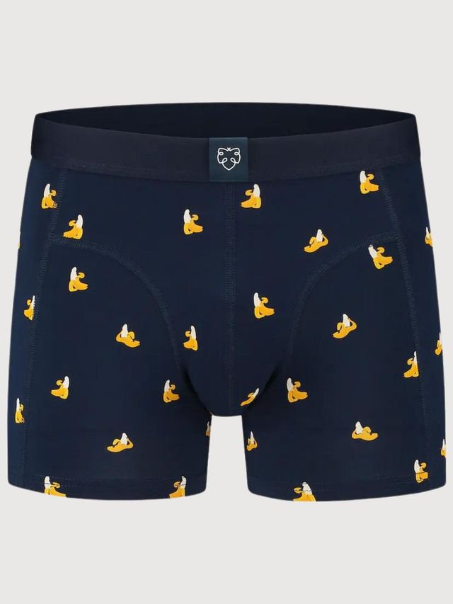 Men's cotton boxer briefs, banana print