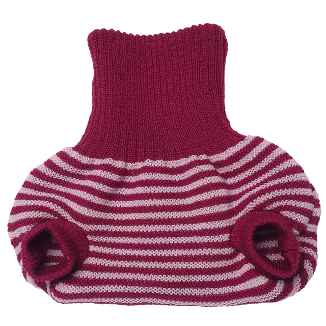 Striped merino wool diaper (nappy) cover