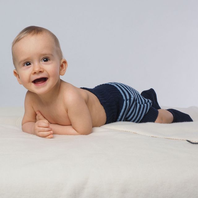 Striped merino wool diaper (nappy) cover pants