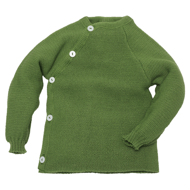 Baby merino wool side-buttoning jacket (Schlüttli)