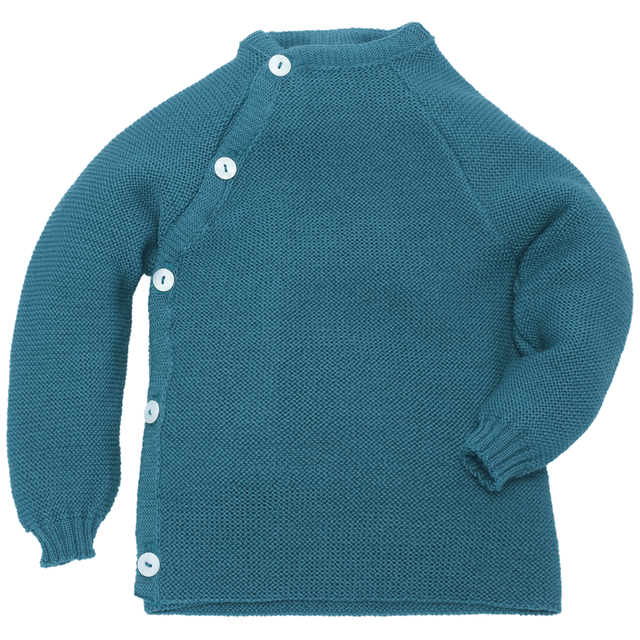 Baby merino wool wrap cardigan (Schlüttli)