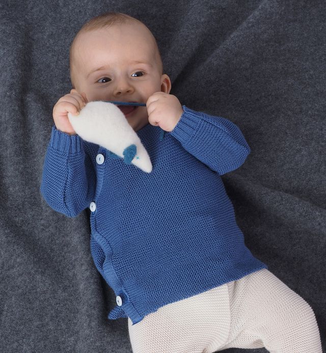 Baby merino wool wrap jacket (Schlüttli)