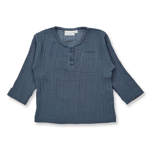 Baby long-sleeved cotton muslin top
