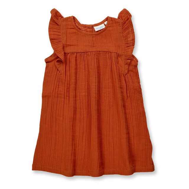 Girls' cotton muslin dress
