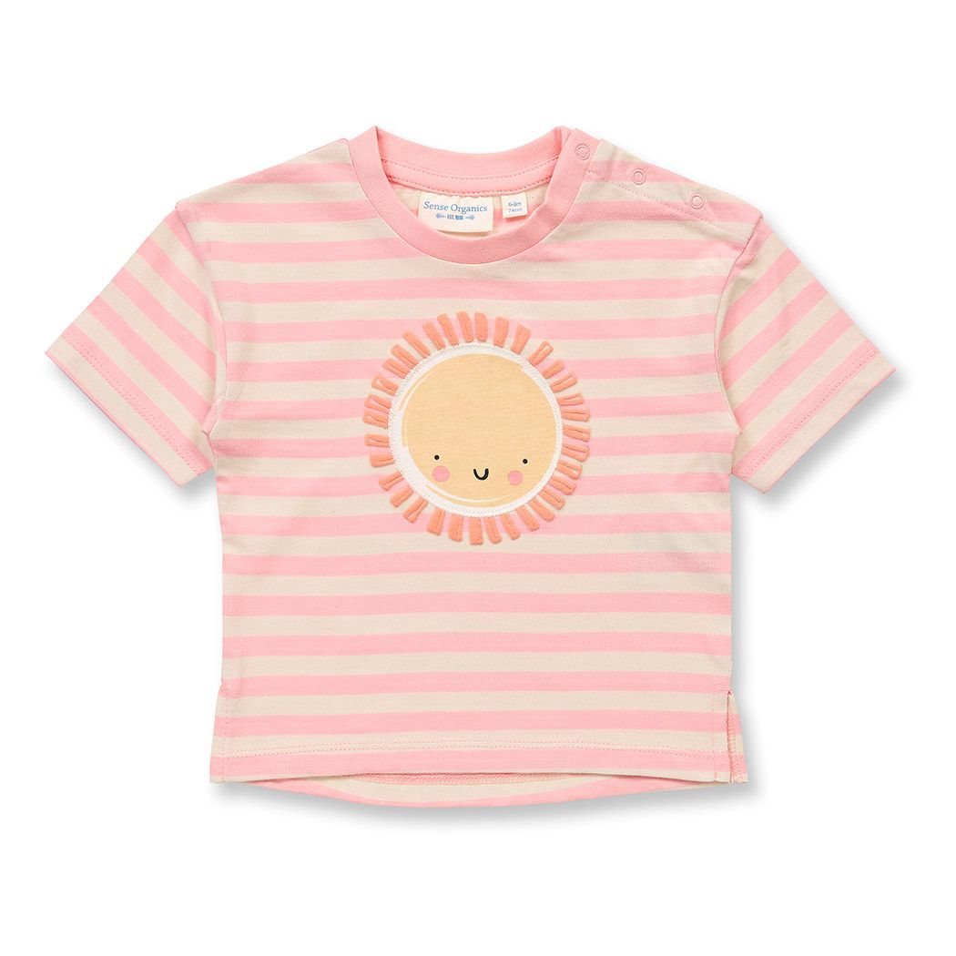 Baby organic cotton T-shirt with sun print