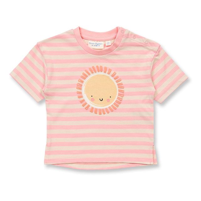 Baby organic cotton T-shirt with sun print