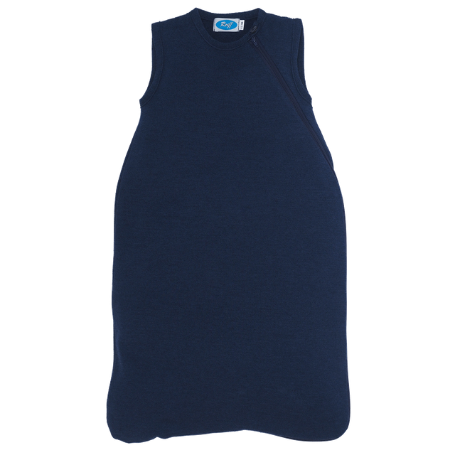 Baby sleeveless merino wool and silk terry sleeping bag