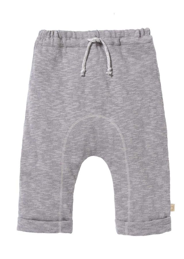 Kids' cotton and linen knitted 3/4 trousers