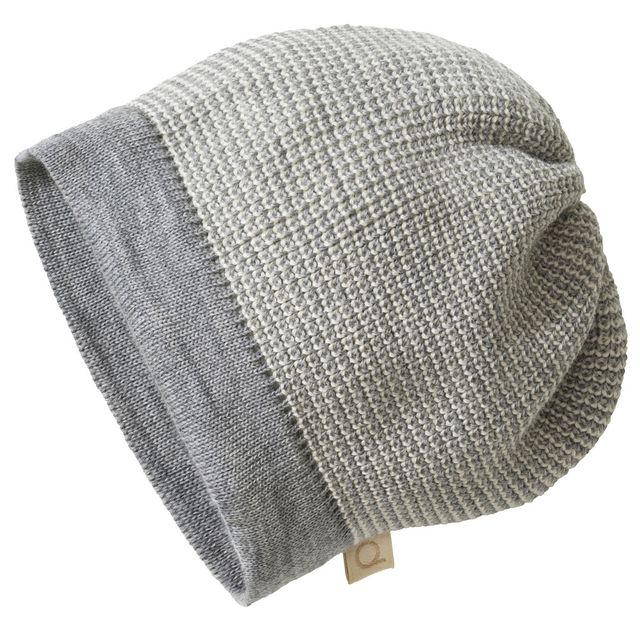 Merino wool ribbed beanie hat