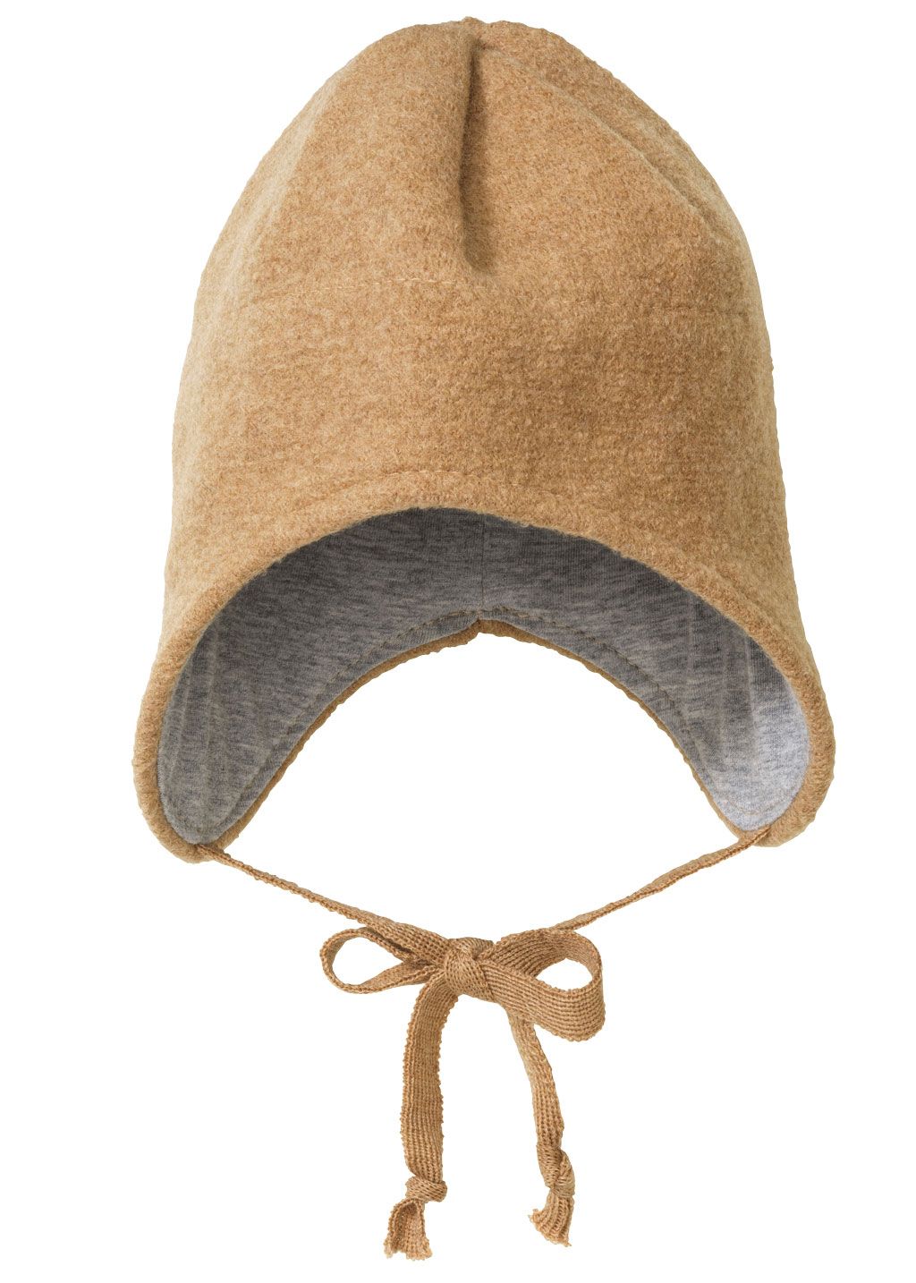 Kids' boiled merino wool hat with wool jersey lining