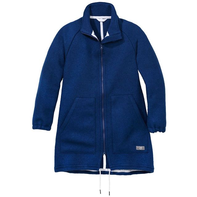 Women's boiled merino wool coat