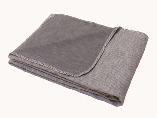 Reversible two-tone cotton bedspread and throw