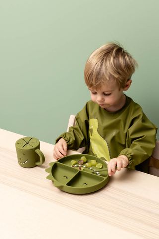 Baby silicone spoons with stainless steel core, set of two