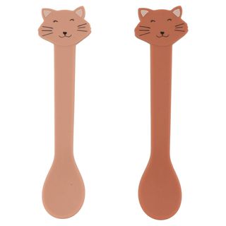 Silicone baby spoons with steel core, 2-pack