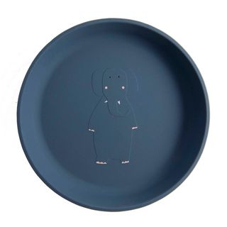 Kids' silicone plate with elephant design