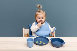 Kids' silicone plate with elephant design