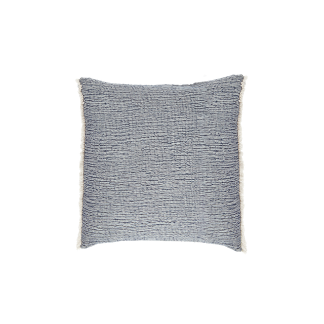 Cotton muslin throw pillow (cushion) cover with fringes