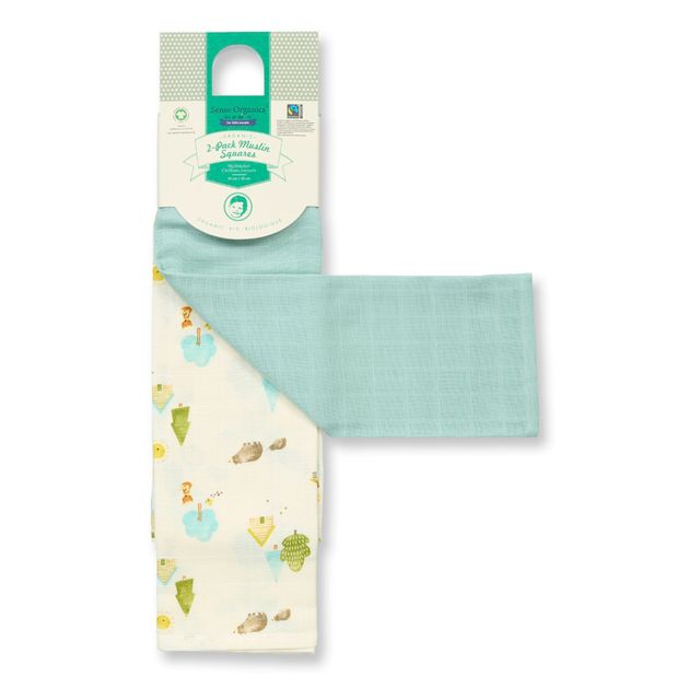 Muslin cloths (squares), set of 2, 80 x 80 cm