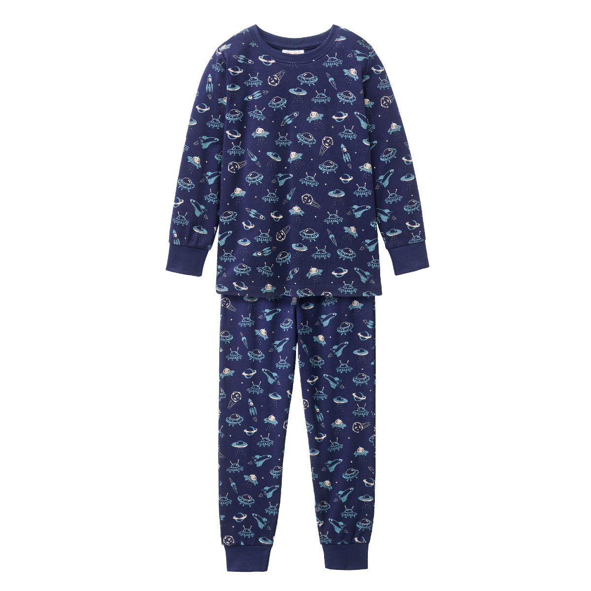 Kids' cotton pajamas (pyjamas) with space print
