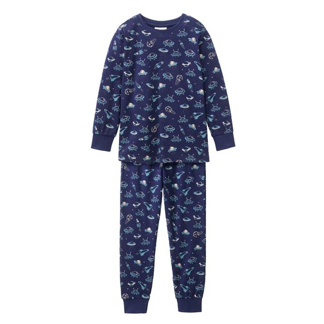 Kids' cotton pajamas (pyjamas) with space print