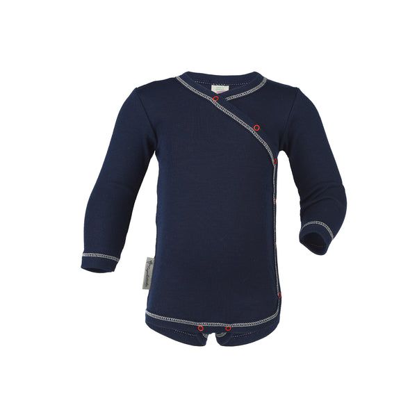 Baby long-sleeved cotton wrap bodysuit