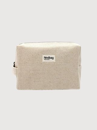 Jute and cotton beauty case