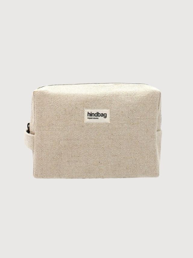 Jute and cotton beauty case