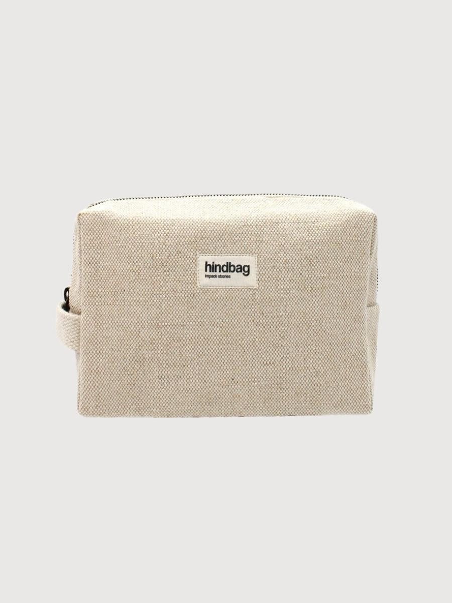 Jute and cotton beauty case