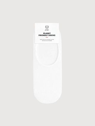 Cotton liner socks, white