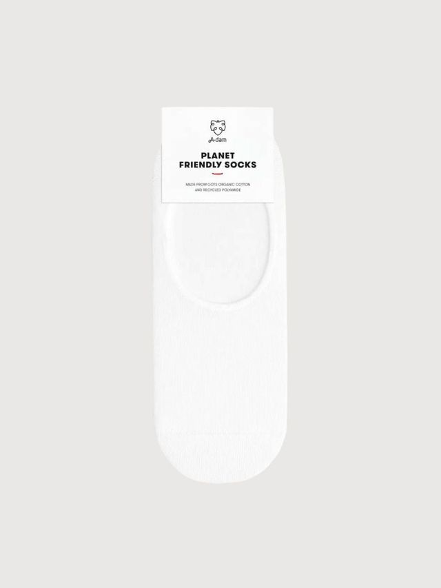 Cotton liner socks, white