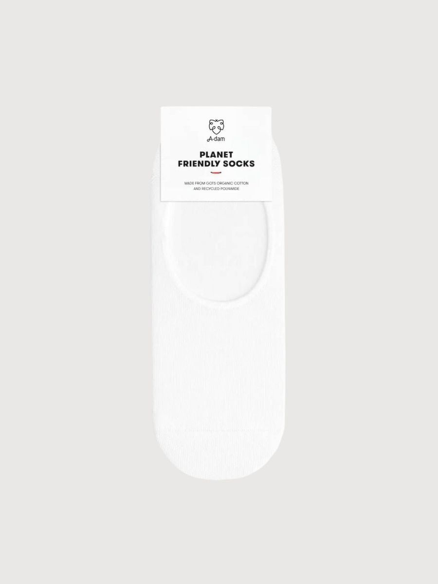 Cotton liner socks, white