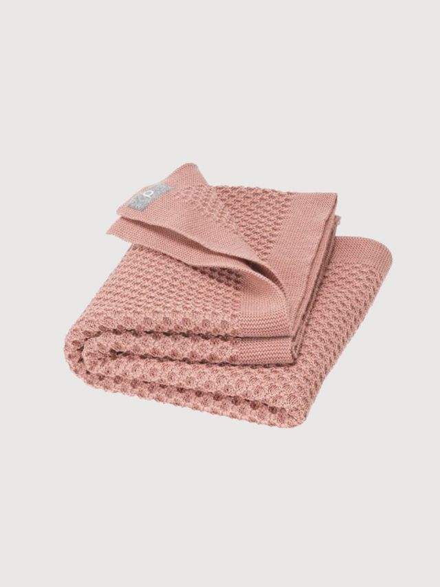 Honeycomb knit merino wool blanket