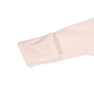 Baby merino wool and silk wrap bodysuit with fold-over cuffs