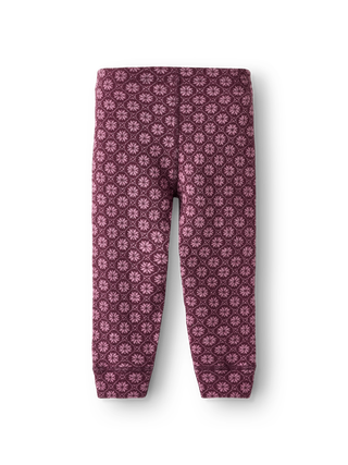 Baby merino wool jacquard leggings