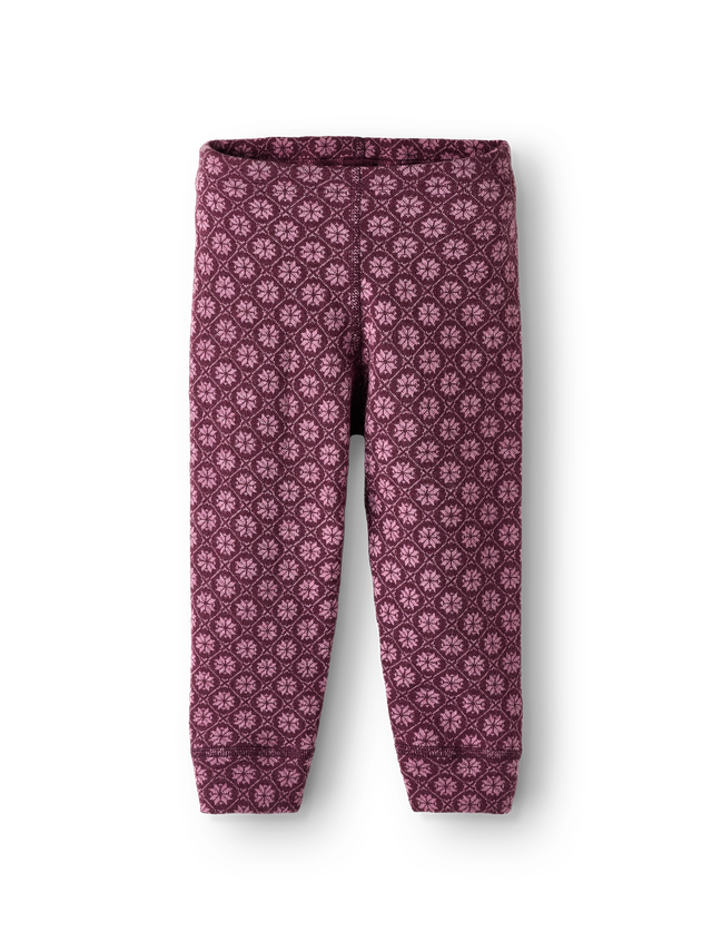 Baby merino wool jacquard leggings