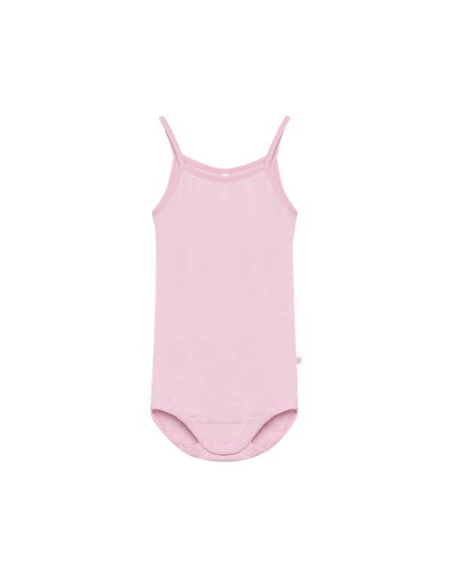 Baby merino wool and silk strappy bodysuit