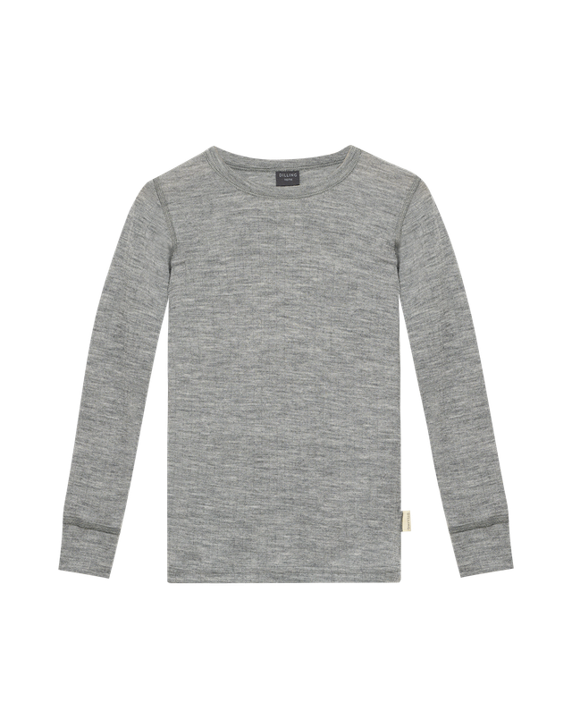 Kids' merino wool wide-rib long-sleeve top