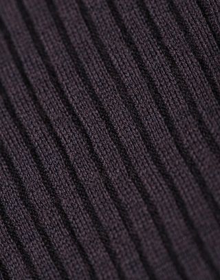 Women's merino wool ribbed long-sleeve midi dress