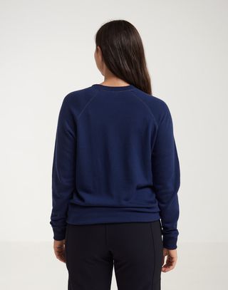 Women's merino wool terry raglan sweatshirt