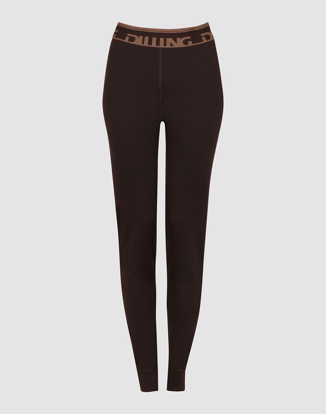 Women's merino wool wide-waistband leggings