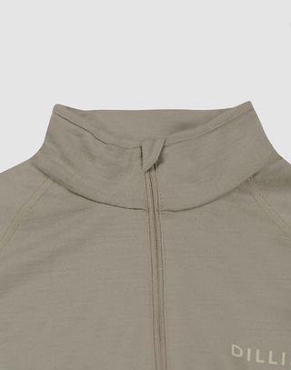 Women's merino wool half-zip raglan top