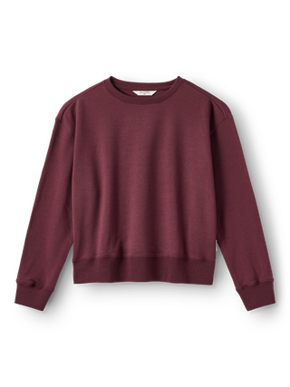 Women's cropped merino wool sweatshirt