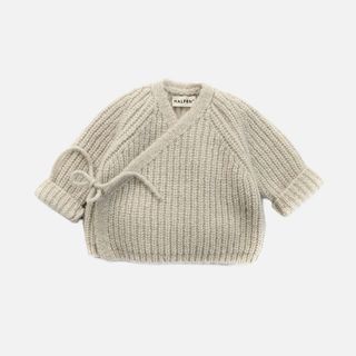 Baby merino wool, alpaca and silk wrap cardigan