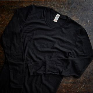 Men's merino wool and silk long-sleeved top