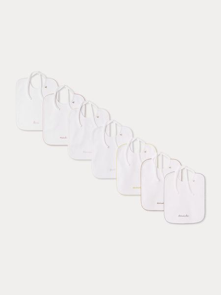 Lot de 7 bavoirs en coton biologique