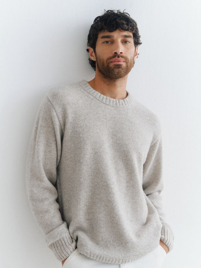 Men's lambswool jersey sweater (jumper)