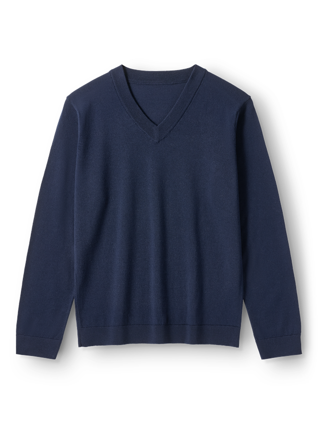 Men's merino wool V-neck sweater (jumper)